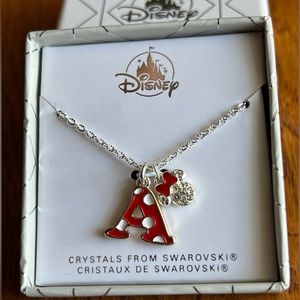 “A” Initial Disney Necklace (MinnieMouse)